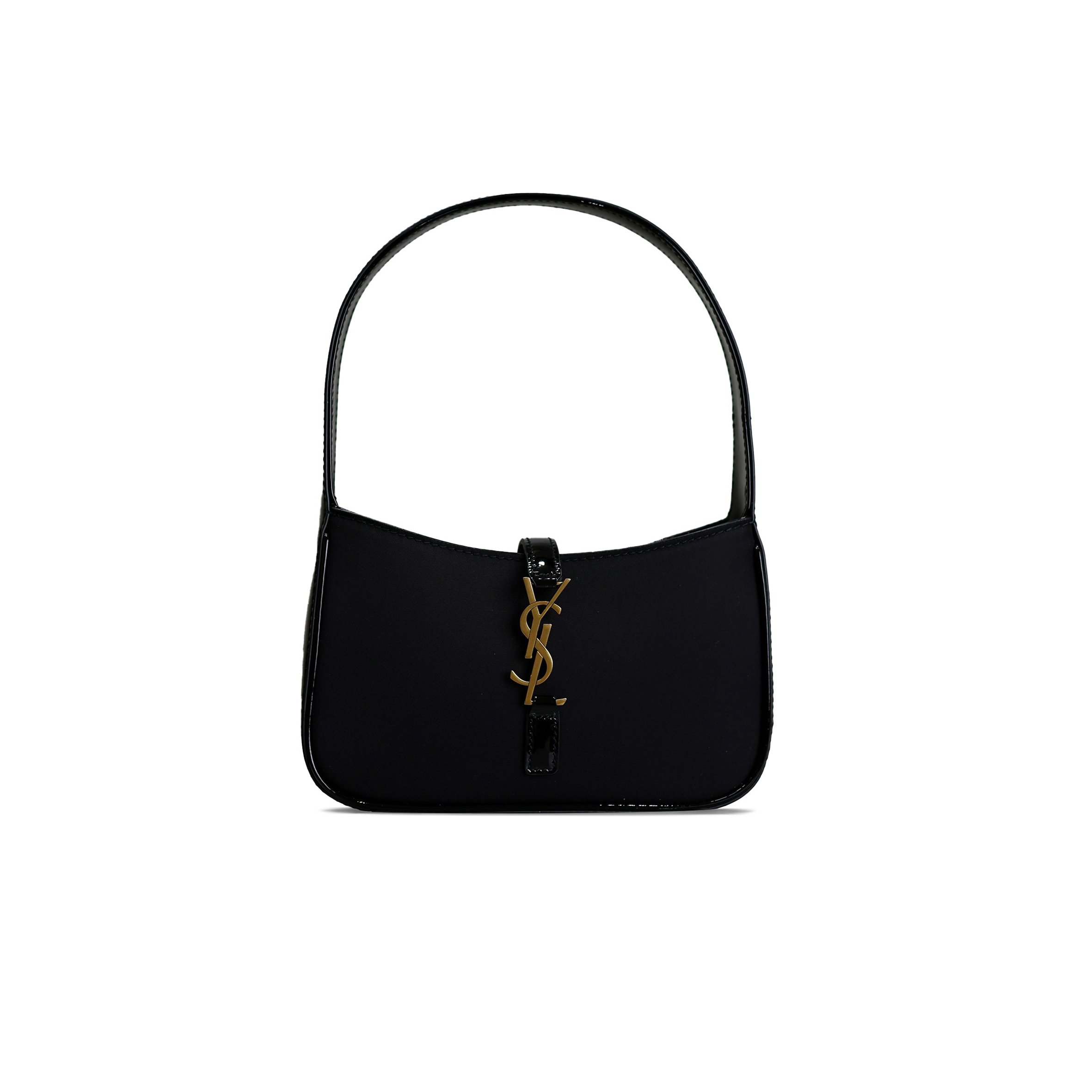 YSL MINI LE 5 À 7 IN SATIN AND PATENT LEATHER 710310326658 (19*11.5*4.5cm)